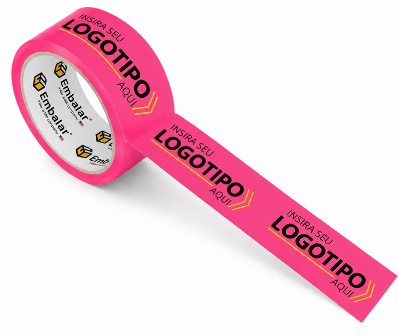 Fita personalizada com fundo rosa — exemplo