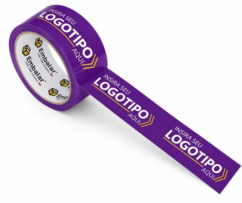 Fita personalizada com fundo roxo — exemplo